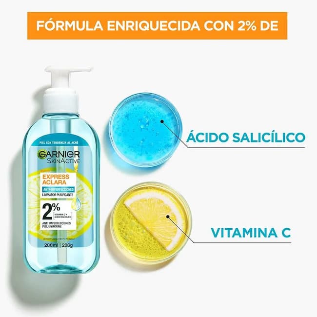 Gel Limpiador Facial Anti-imperfecciones Express Aclara componentes